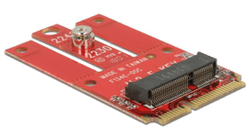 Delock Mini PCIe > M.2 Key E slot - Diskkontroller - M.2 Card - PCIe Mini Card