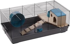 Cage pour Hamsters Jang Noir/Gris 58x31,5x22,5CM