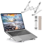 Hoppac Support Ordinateur Portable,Tout MéTal Aluminium Support PC Portable,7 Niveaux De RéGlage De La Hauteur Support PC,AéRation Pliable Support Ordinateur Compatibles Macbook Air/Pro/ASUS/Lenovo