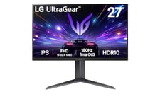 LG Ultragear™ 27GS65F-B.AEU Ecran PC Gaming 27" - Dalle IPS résolution FHD (1920x1080), 1ms GtG, HDR 10, sRGB99%, AMD FreeSync, Compatible NVIDIA G-Sync, inclinable, DisplayPort 1.4, HDMI 2.0