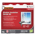 Frost King, Clear V73/9H Kit de fenêtre rétractable pour intérieur 106,7 cm 157,7 cm, lot de 9