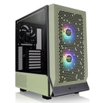 Thermaltake Ceres 300 Matcha Green Mid Tower E-ATX Computer Case with Tempered Glass Side Panel; 2xCT140 ARGB Fan Preinstalled; Rotational PCIe Slots; CA-1Y2-00MEWN-00; 3 Years Warranty