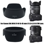 ABS Lens Hood for Canon EOS M10 EF-M 15-45mm Camera Accessories