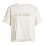 adidas Women's Terrex Graphic T-Shirt, Wonder White, XXL