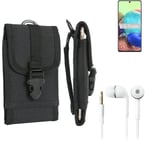 For Samsung Galaxy A71 5G + EARPHONES Belt bag outdoor pouch Holster case protec