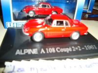 ALPINE RENAULT  A 108 COUPE 2+2 1961 ROUGE 1/43°  UNIVERSAL HOBBIES NEUVE