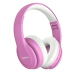 JoySpark Kids Bluetooth Headphones, Lightweight Kids Wireless Headphones for Kids, 85/94dB Volume Limited, 60 Hours Playtime, Bluetooth 5.3, Over-Ear Toddler Headphones with Built-in Mic (Pink)