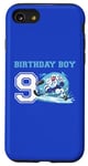 Coque pour iPhone SE (2020) / 7 / 8 9e anniversaire garçon cool joueur de hockey fête d'anniversaire