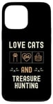 iPhone 13 Pro Max Cat Lover Cats And Treasure Hunting Metal-Detecting Kittens Case