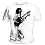 Jimmy Page Led Zeppelin Gibson Twin Neck Pose Official Tee T-Shirt Mens Unisex