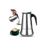 Cafetière italienne, 2 tasses en acier inoxydable compatible avec tous les types de lampes, 100ml