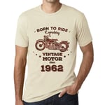 Homme Tee-Shirt Né Pour Rouler Un Moteur Légendaire Depuis 1962 - Born To Ride Legendary Motor Since 1962 - 62 Ans T-Shirt Graphique Idée Cadeau 62e Anniversaire Vintage Année 1962 Nouveauté