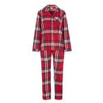 Pyjamas Bomullsflanell Rutig Cranberry, Damella