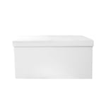 Coffre de rangement banc pliable lisse Blanc