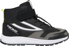 Viking Footwear Viking Juniors' Century Mid Waterproof 1V Speedlace Black/Lime, 33