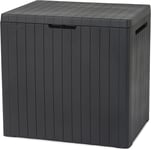 Keter City 113L Outdoor 96% Recycled Small Balcony Garden Furniture Storage Box