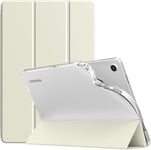 Coque Compatible Avec Samsung Galaxy Tab A9+/A9 Plus 11"" 2023 Sm-X210/X216/X218, Étui De Protection Arrière En Tpu Translucide Givré Pour Tout Nouveau Galaxy Tab A9+, Blanc Crème