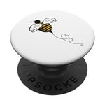 PopSockets Bee Bumblebee Honey Heart Cute Bees Lover White Background PopSockets Swappable PopGrip