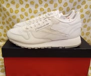 Reebok Classic Leather GX6196 White Leather Trainers Men's Size 7.5uk Rare New