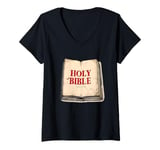 Womens Holy Bible Costume for Jesus Christ Lovers V-Neck T-Shirt