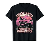 Breast Cancer Picked The Wrong Witch Halloween Costume T-Shirt