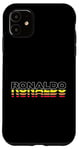 Coque pour iPhone 11 Ronaldo Prénom amusant vintage coucher de soleil Ronaldo