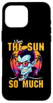 iPhone 16 Pro Max I Love The Sun Funny Vampire Sunglasses Tropical Sunset Vibe Case