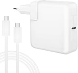 96W Adaptateur Secteur Type C Chargeur Pour Ordinateur Portable Pour Mac Book Pro 15/16/13/14 Pouces 2021/2020/2019 ; Mac Book Air 13 Pouces 2020/2019/2018Avec 2M Câble De Charge Usb-C Vers C