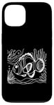 Coque pour iPhone 13 Line Art Poisson & Ichtyologiste Faux Percula Poisson Clown