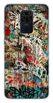 Coque en silicone imprimée compatible Xiaomi Redmi Note 9 Graffiti 1