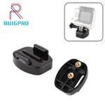 Fixation rapide de plaque pour Gopro Hero 7 6 5 4 SJCAM SJ4000 EKEN Base de support de trépied pour Xiaomi Yi 4K avec trou fileté de 1/4