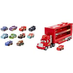 Mattel Disney and Pixar Cars Disney and Pixar Cars Minis Transporter With Vehicle, Kids Birthday & Disney and Pixar Cars Mini Racers 10 Pack of Collectible Toy Vehicles for Kids & Collectors