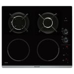 Brandt - Table de cuisson Mixte Induction et Gaz 4 Feux 9 positions - Noir