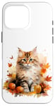 Coque pour iPhone 16 Pro Max Cute Fall Cat With Autumn Pumpkins For Girls And Cat Grandma