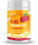 Vitamin D Chewable Supplements for Children 360 Raspberry Flavour Tablets by  (K