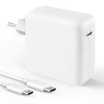 Chargeur USB - C 67w pour Mac Book Air 2020/2019/2018,MacBook Pro 13/14/15/16 Pouces,HP,Lenovo ThinkPad,Dell,Acer et Tous Les périphériques USB - C (câble de Charge de 2 mètres Inclus)(Q1498)