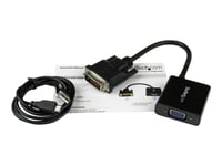 Startech.Com Dvi-D To Vga Active Adapter Converter Cable - 1080P - Dvi To Vga Converter Box (Dvi2vgae) - Video Adapter - Dvi-D, Micro-Usb Type B (Kun Strøm) Til Hd-15 (Vga) (Hunn) - 24.8 M - 1920 X 1200 (Wuxga)-Støtte, Aktiv - Svart