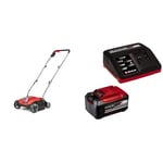 Einhell Scarificateur sans fil GC-SC 18/28 Li-Solo PXC (Li-Ion, 18 V, moteur électrique sans charbon, rouleau 28 cm, réglage de la profondeur de travail sur 3 niveaux) avec chargeur et batterie 5,2Ah