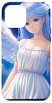 Coque pour iPhone 12 Pro Max Dreamy Blue Sky Heaven Angel Wings Manga Anime Girl Angel