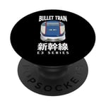 Train à grande vitesse Shinkansen japonais Kanji E3 Japon Rail PopSockets PopGrip Adhésif