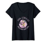 Womens Cool Girls Funny Unicorn Hunting Season A Naughty Poly Girl V-Neck T-Shirt