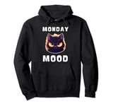 Start Your Week Right: Angry Cat Monday Mood Design Pullover Hoodie