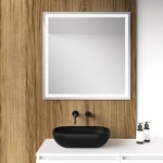 Baikal Miroir pour Maison, différentes Formes et Dimensions Disponibles. Miroir avec éclairage LED. Styles Qui s'adaptent à la Salle de Bain ou à n'importe Quelle pièce de la Maison.