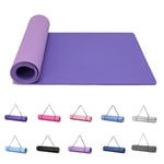 Good Nite Tapis de yoga de gymnastique et de pilates antidérapant pour femme 6 mm d'épaisseur avec sangle de transport TPE 183 x 61 x 0,6 cm