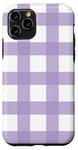 iPhone 11 Pro Purple White Checkered Plaid Flannel Gingham Pattern Checker Case