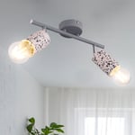 Lumière de Plafond Pivotant Lampe Gris-Blanc Sommeil Chambre Lampe Spot Baguette