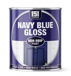 151 Wood Metal Brick Interior Exterior Gloss Paint 300ml - Navy Blue