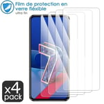 Film De Protection En Verre Flexible Pour Smartphone Asus Zenfone 7 [Pack X4]