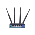 Robustel B070702 4G LTE Router Dual SIM - 5x Ethernet - WiFi - Flexible 9-36V DC Power In