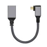 cablecc Câble d'extension Micro HDMI 1.4 mâle vers HDMI femelle 4K Type-D 90 degrés pour appareil photo DV MP4 DC ordinateur portable